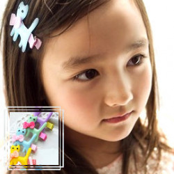 【兒童配件髮飾造型系列】喜氣宴會網紗大花 -韓版-可愛貓咪蝴蝶結型髮夾/兒童髮夾/鴨嘴夾/橫夾☆1入裝☆