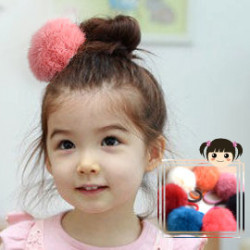 【兒童表演,宴會,裝扮配件髮飾造型系列】-韓版-球球造型髮束/髮繩/兒童髮飾/兒童飾品☆