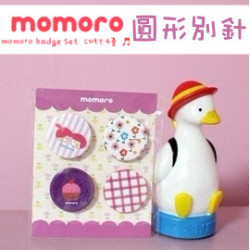 【兒童可愛時尚配件系列】每組4入田園碎花圖案小寶貝裝飾好幫手-韓國momoro可愛日式風格扣針/胸針/徽章
