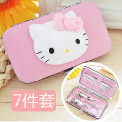 【兒童時尚美妝用品,百貨系列】美甲工具包,7件組可愛套裝,讓小寶貝愛上修剪指甲,可愛指甲鉗/指甲刀/兒童衛生用品